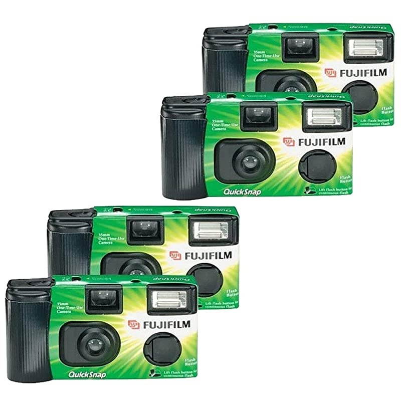 QuickSnap Flash 400 Disposable 35mm Camera 27 exposures Pack of 4
