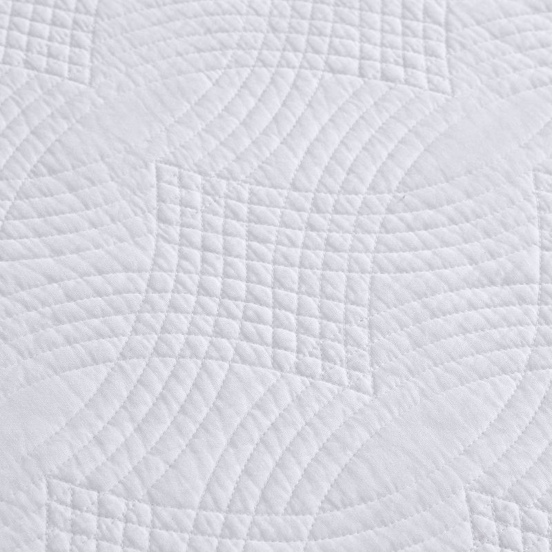 Laura Ashley - 39" X 75" La Solid Trellis Daybed Cover Set White