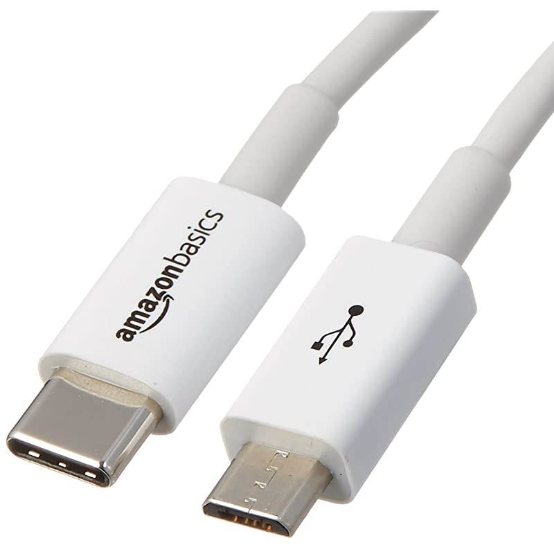 USB TypeC to MicroB 20 Cable 6 Feet 18 Meters White 5Pack