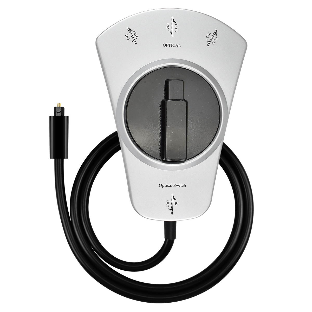 Fiber Optic Splitter 1 in 3 Out,Toslink Fiber Optical Audio Adapter Switch Selector TosLink Converter 2.6ft(1 in 3 Out)