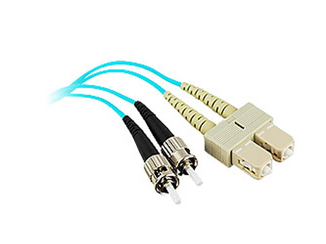 SIIG CB-FE0T11-S1 6.56 ft. (2m) 10 Gb Aqua Multimode 50/125 Duplex Fiber Patch Cable SC/ST