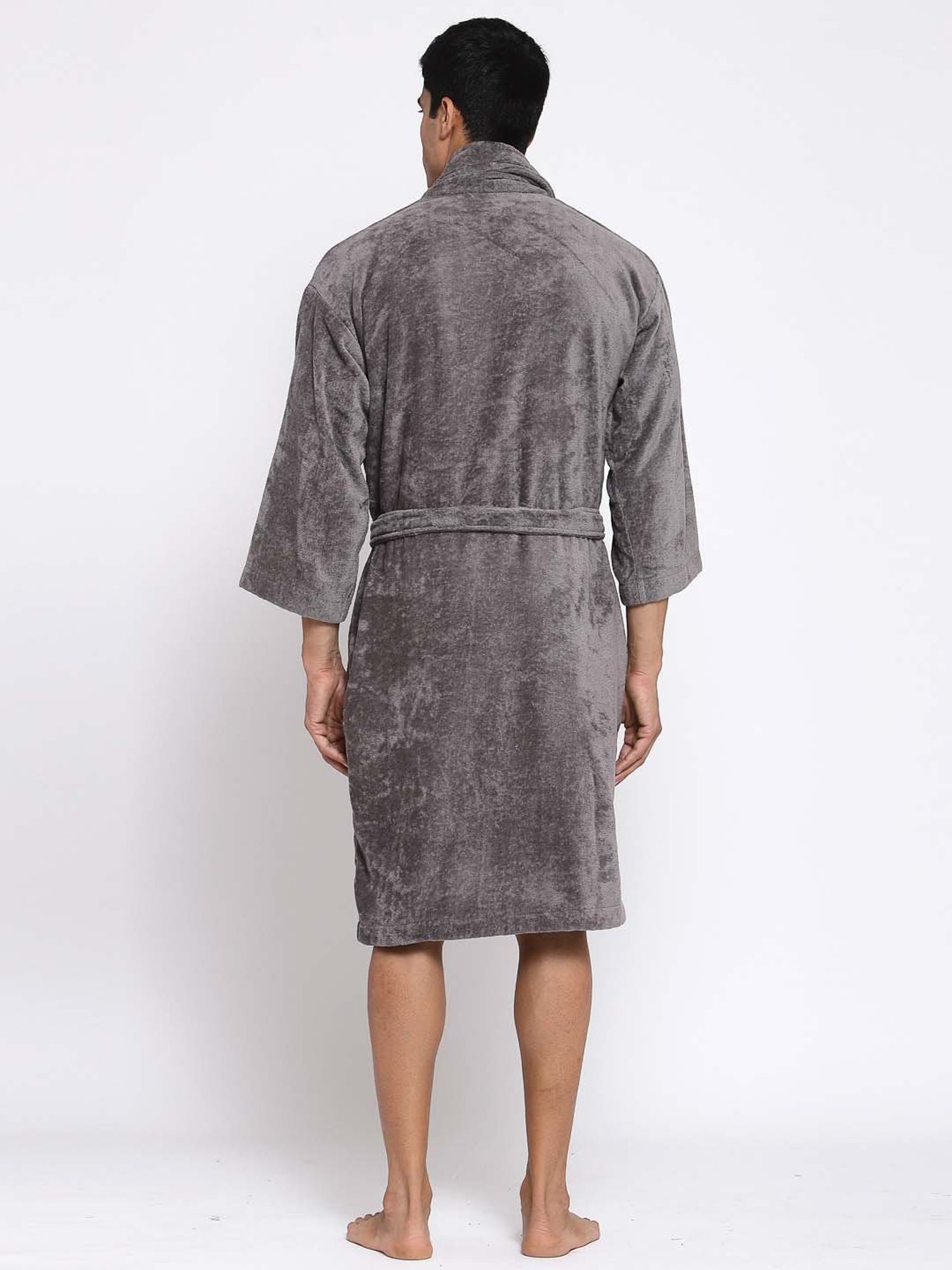 Trident Comfort Living Grey Cotton 380 GSM Bathrobe