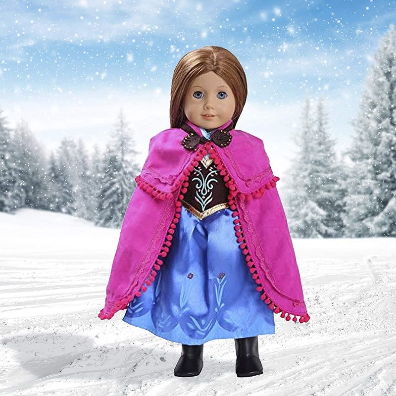 Dress Along Dolly Anna Frozen Inspired Outfit for American Girl Doll