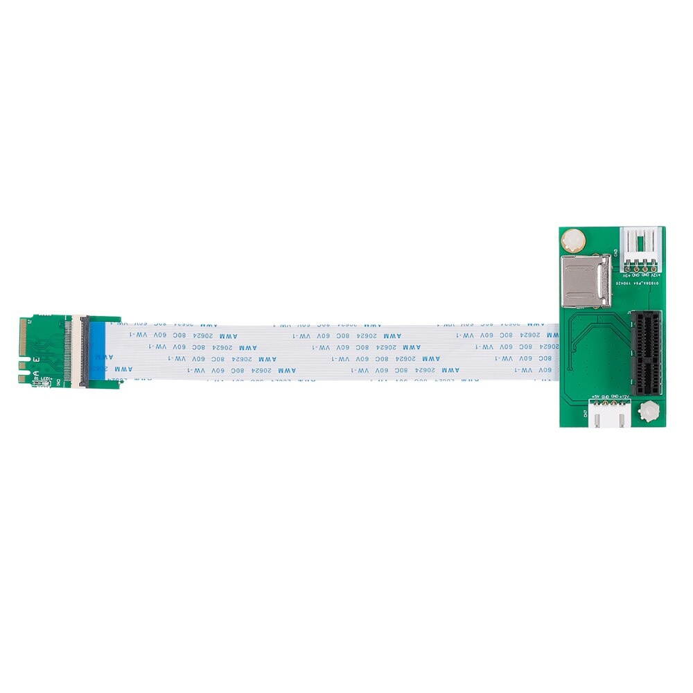 Mini PCI-E to PCI-E Extension Cord Adapter Card with Vertical Slot Supports full-height and half-height size of mini PCI-E