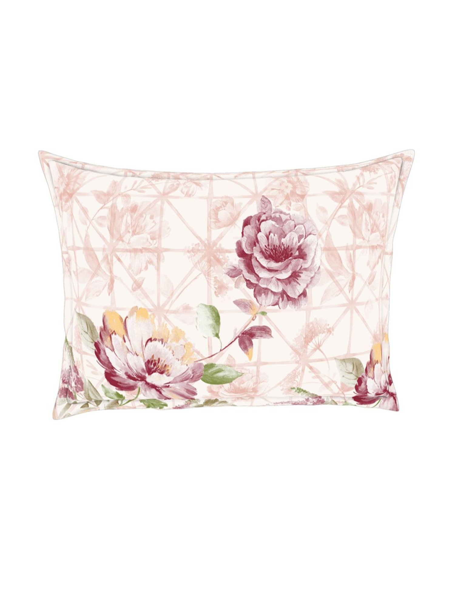 Spaces Printed Orange 144 TC Cotton Double Bedsheet with 2 Pillow Covers