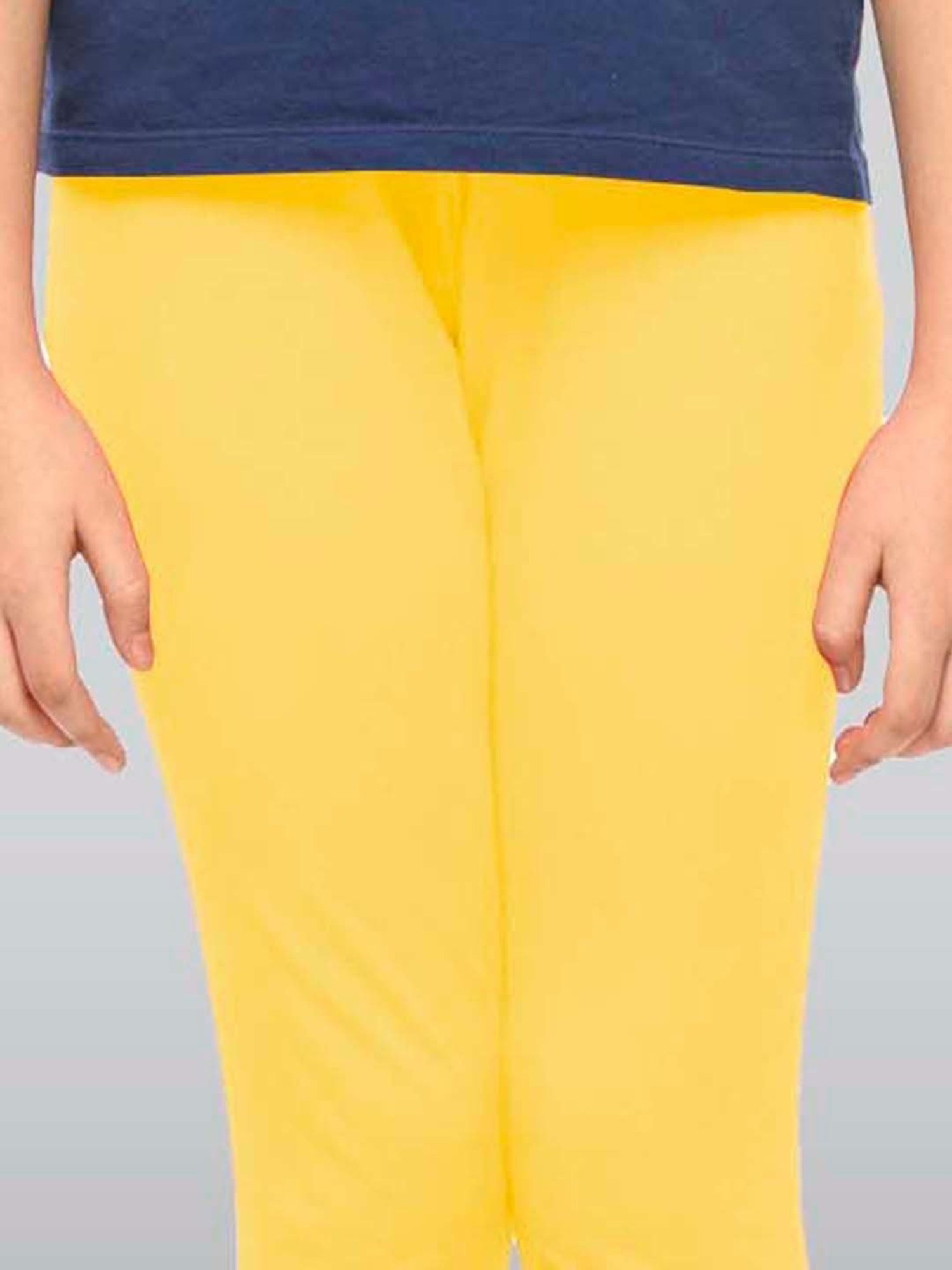 Lyra Kids Yellow & Red Skinny Fit Leggings (Pack of 2)