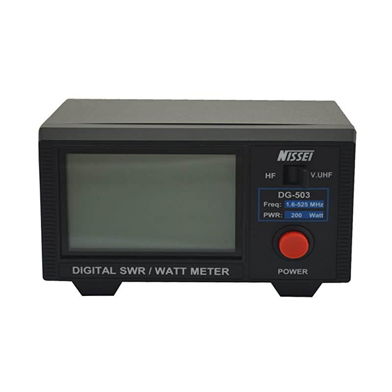 DG-503 Digital LCD 3.5" SWR/Watt Meter HF 1.6-60MHz & VHF/UHF 125-525MHz 1-200W for Two-Way Radio