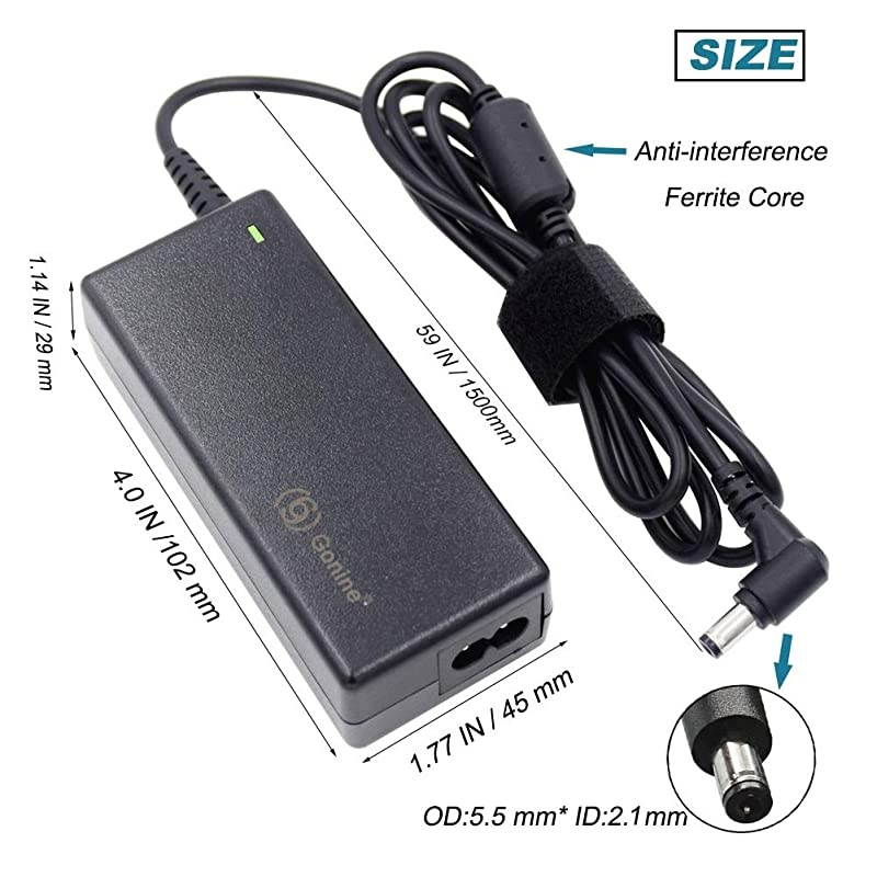 24V 2.5A Power Supply, 60W AC Adapter Switching for LED Strips, LCD Monitor, 3D Printer, with 5.5 X 2.1 mm DC Plug and 11 Pcs DC Jack Connector.