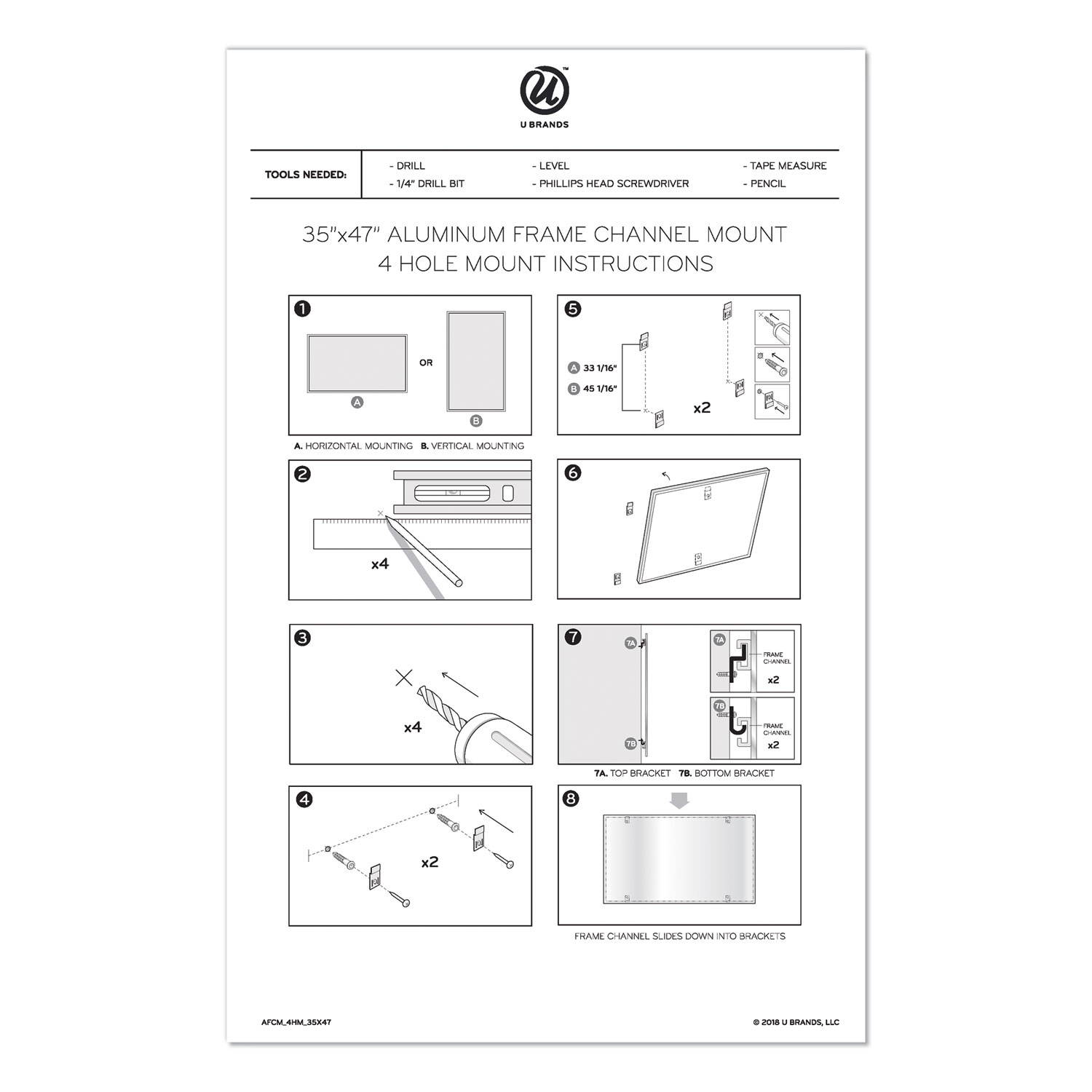 PINIT Magnetic Dry Erase Board, 48 x 36 Inches, Silver Aluminum Frame UBR2807U0001
