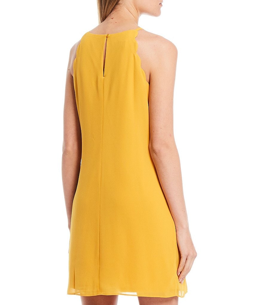 I.N. San Francisco Scalloped Shift Dress