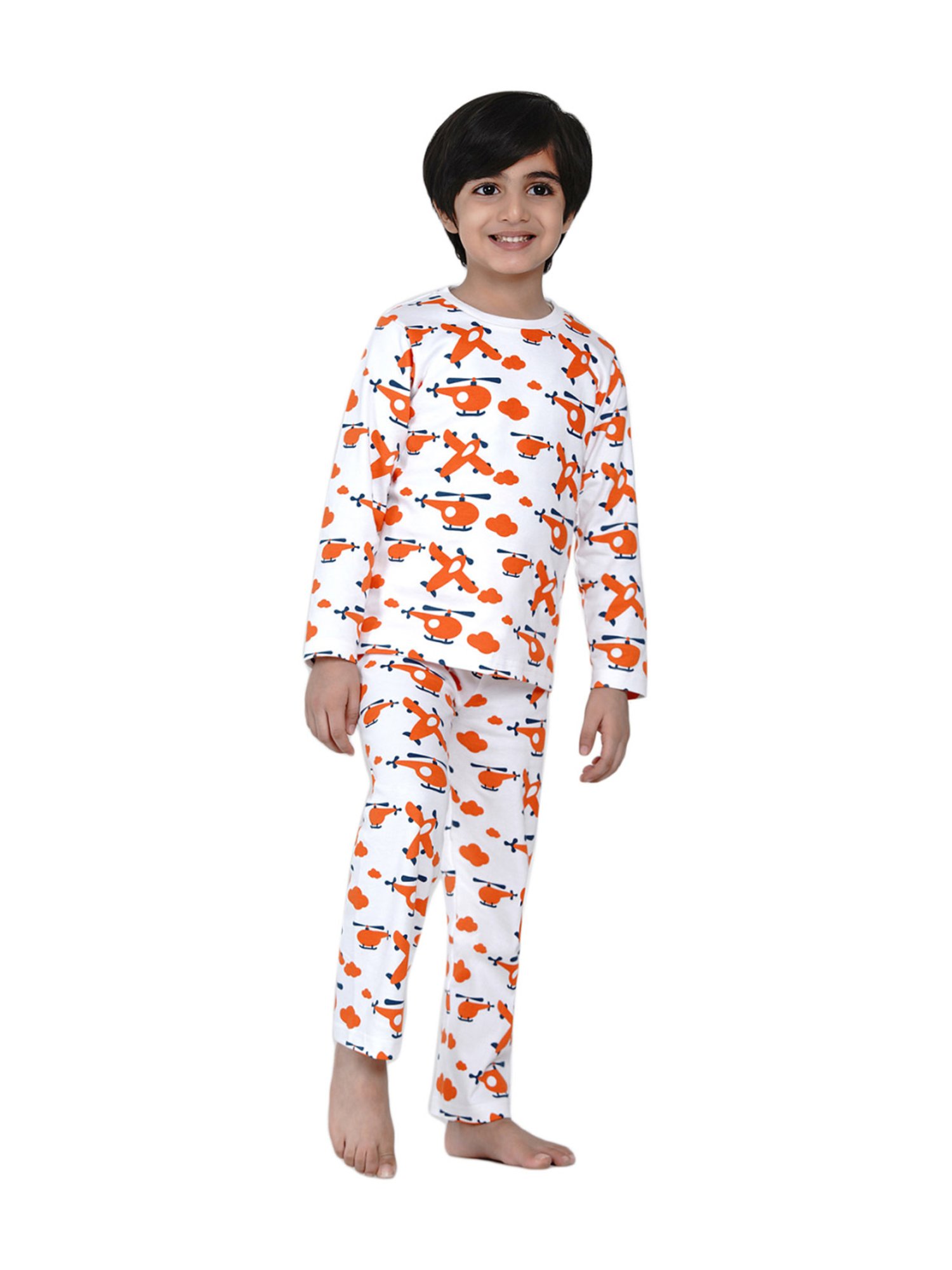 Nite Flite Boys Multicolor Cotton Printed T-Shirt & Pyjama