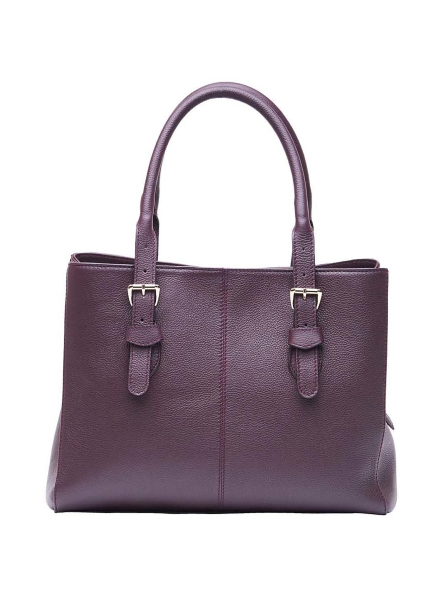 Tohl Burgundy Solid Medium Handbag