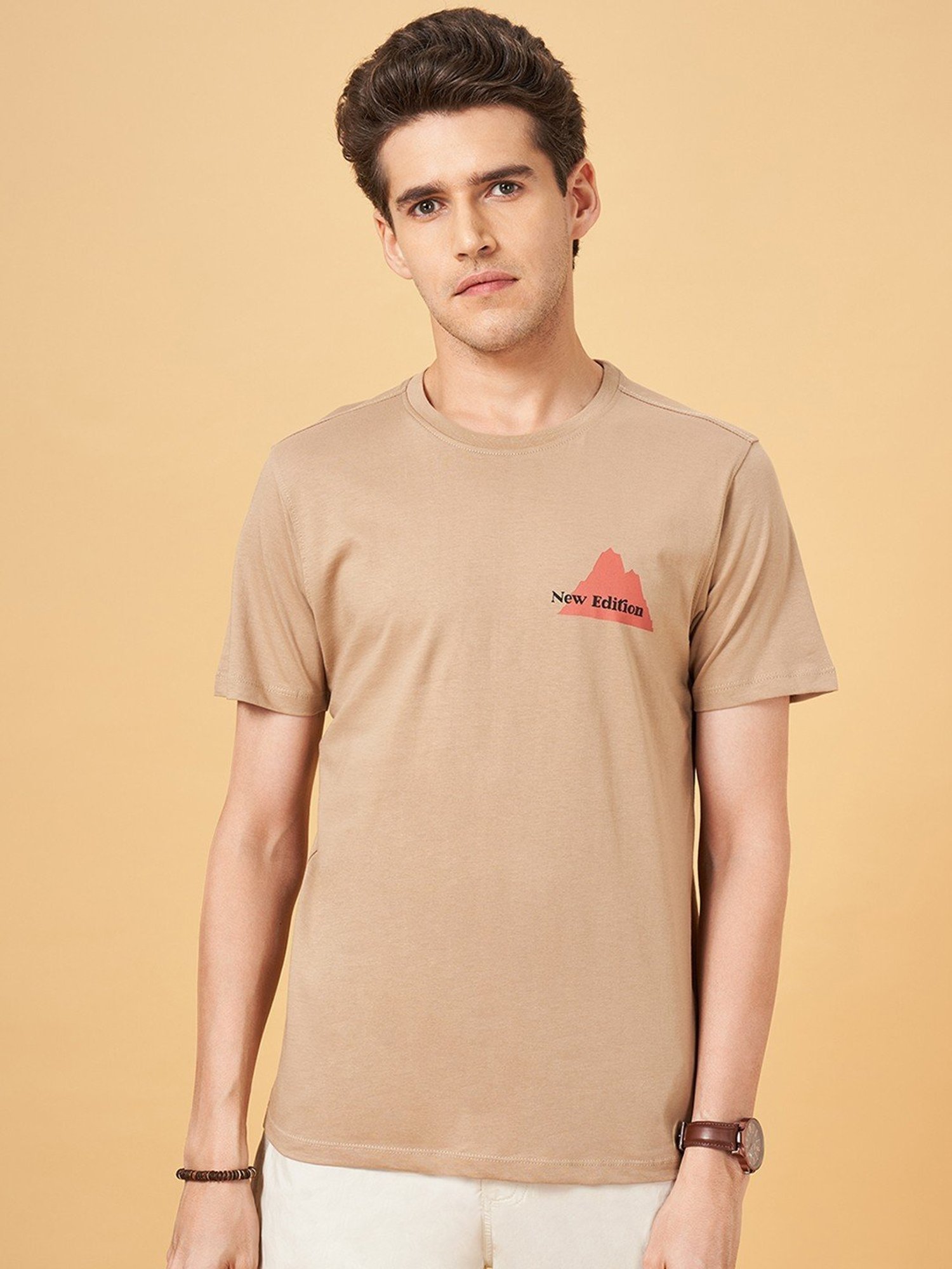 Urban Ranger by Pantaloons Cocoon Cotton Regular Fit Printed T-Shirt