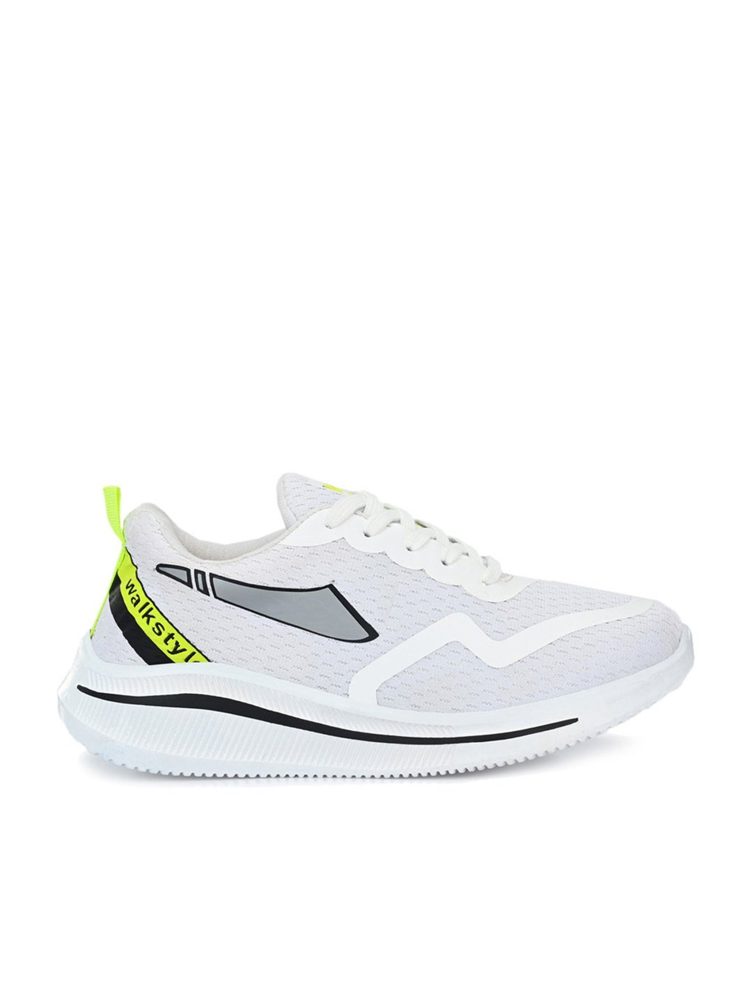 Walkstyle by El Paso Men's White Running Shoes