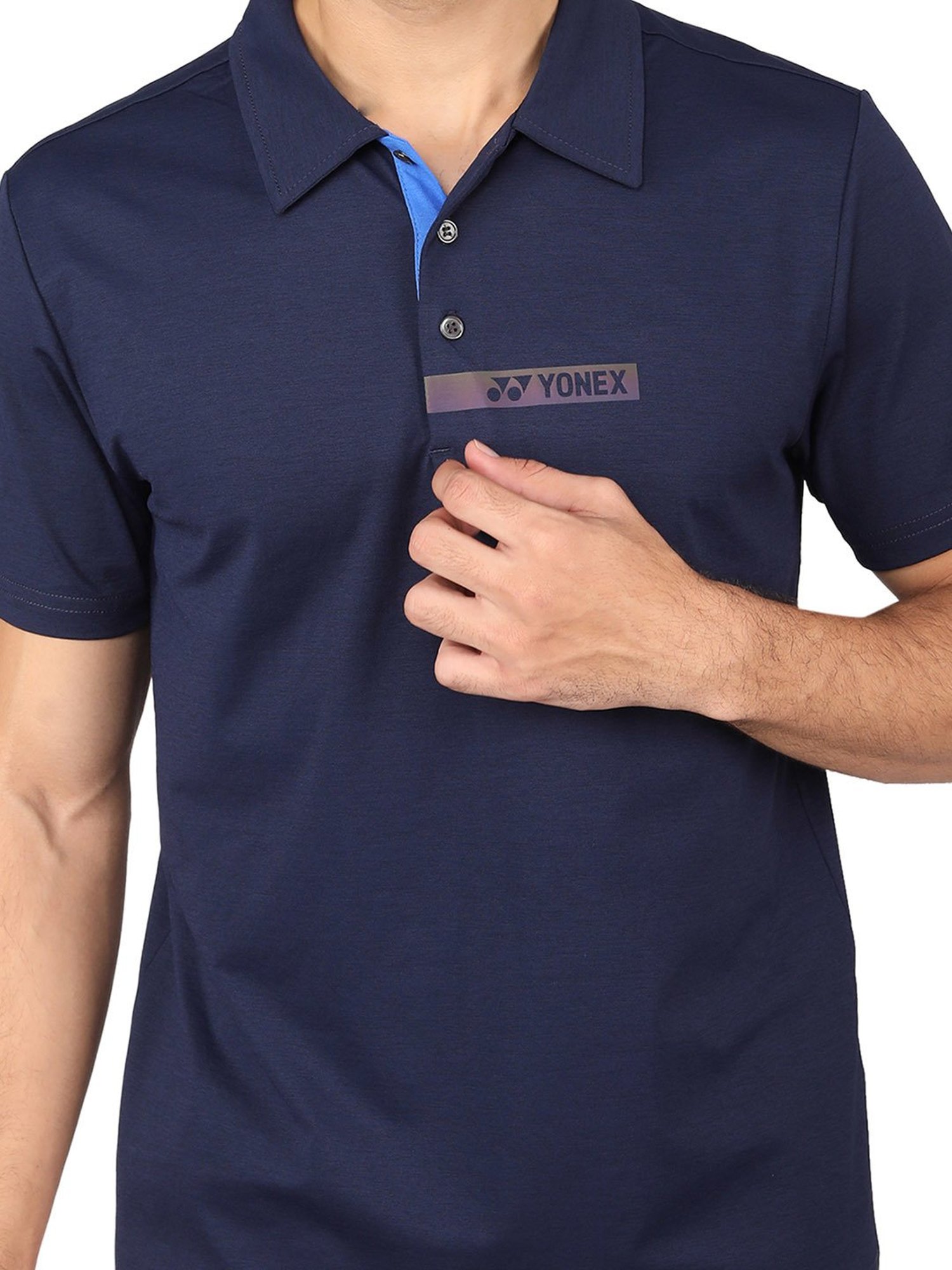 Yonex Navy Regular Fit Badminton Polo T-Shirt