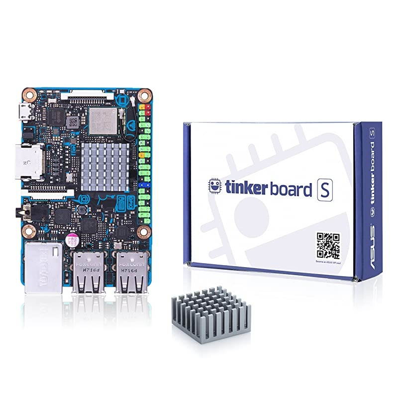 Tinker Board S Quad-Core 1.8GHz SoC 2GB RAM 16GB eMMC storage GB LAN Wi-Fi & GPIO connectivity Motherboards