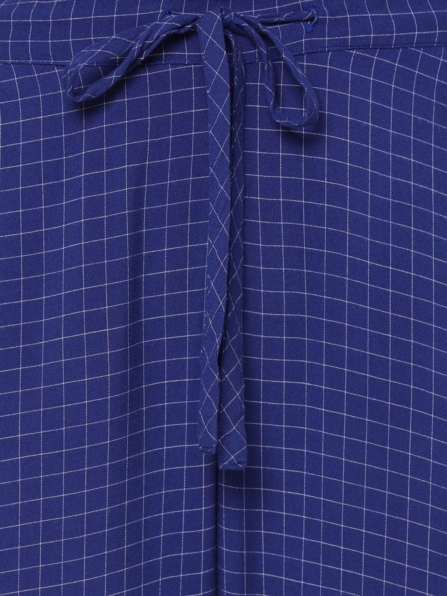 Mystere Paris Navy & White Checks Pyjamas