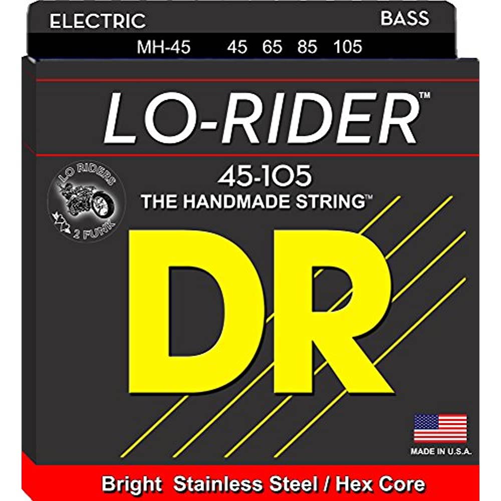 DR Lo-Rider Stainless Steel - Medium - 4-String - Bass Guitar Strings