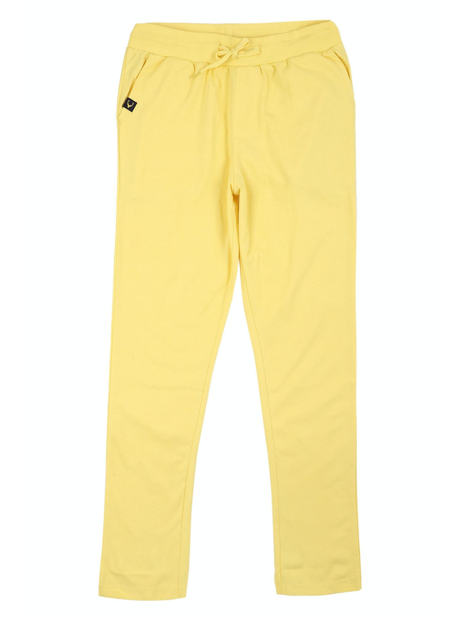 Allen Solly Boys Yellow Solid Trackpants