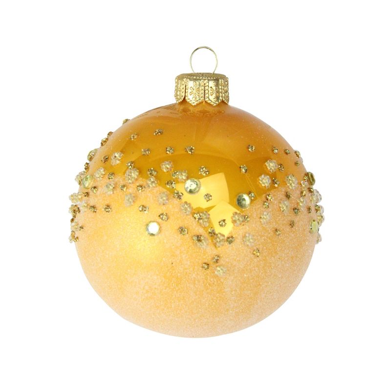 Kaemingk 6ct Shiny Ball Christmas Ornament Set 3.25" - Gold