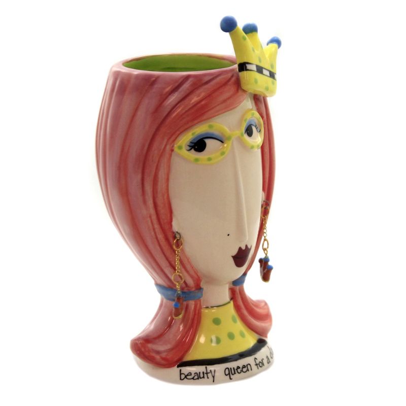 Tabletop 6.5" Beauty Queen Vase Makemup Holder Flower Brushes Cosmos Gifts Corp.  -  Decorative Vases