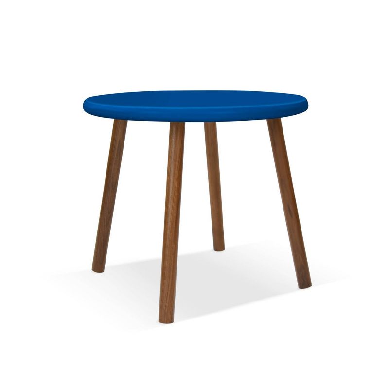 30" Peewee Round Kids' Table Walnut/Pacific Blue - Nico & Yeye