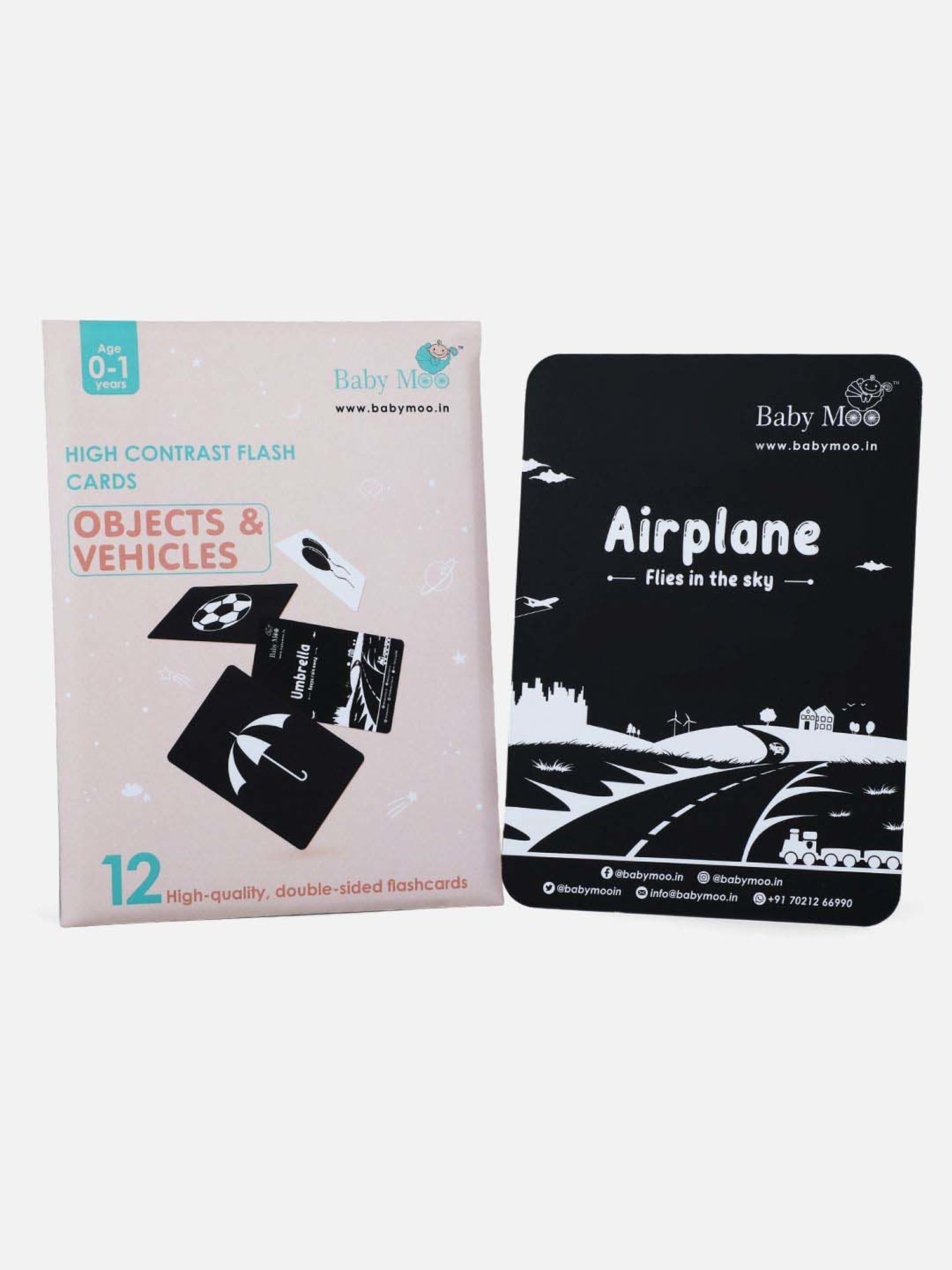 Baby Moo Kids Green 3Flash Cards