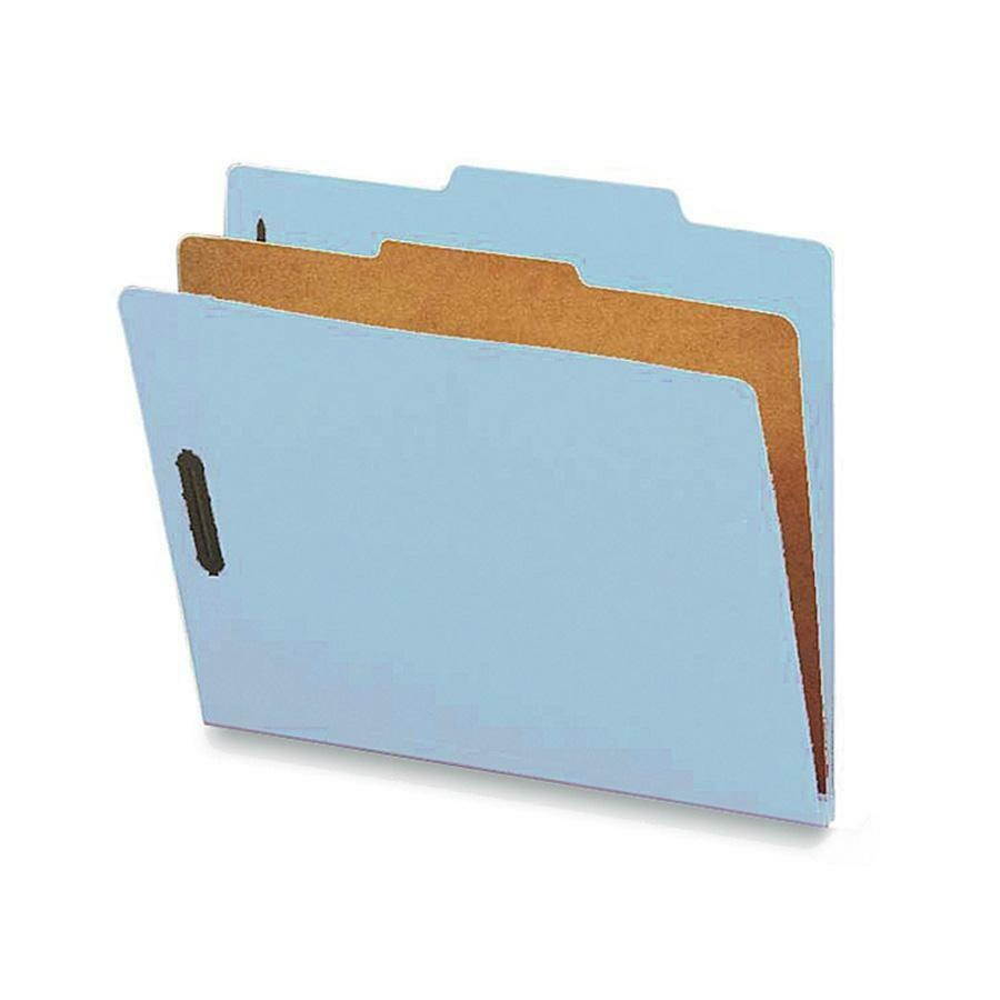 Sparco Classification Folder - Letter - 8.50" X 11" - 1 Dividers - Blue - 10 /