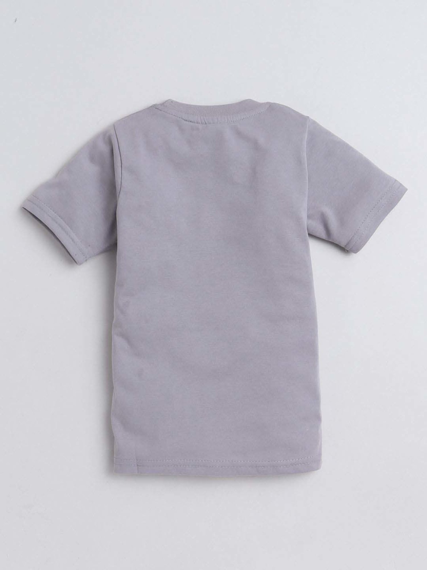 Fourfolds Unisex Grey Printed T-Shirt
