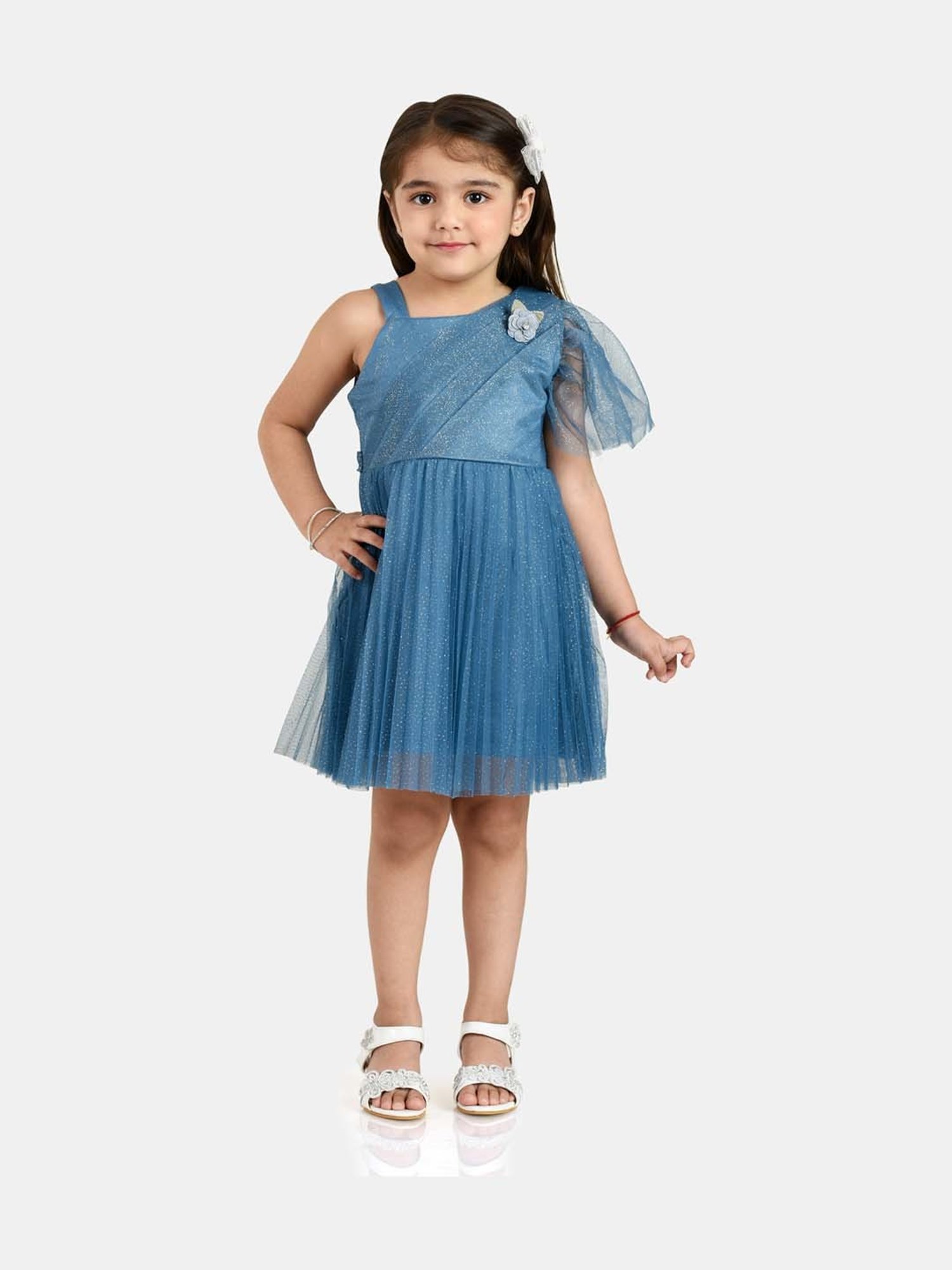 Peppermint Kids Blue Applique Dress
