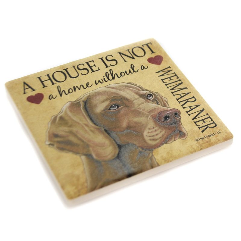 Animal 4.0" Weimaraner - House Stone Coaster Easel Sjt Enterprises  -  Coasters