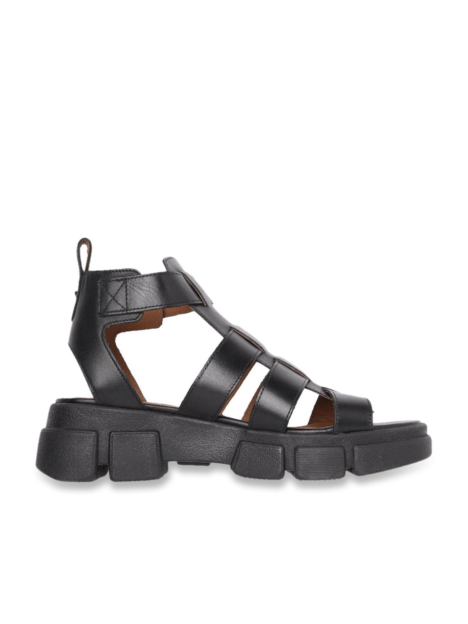 Geox Women's Lisbona Black Ankle Strap Wedges