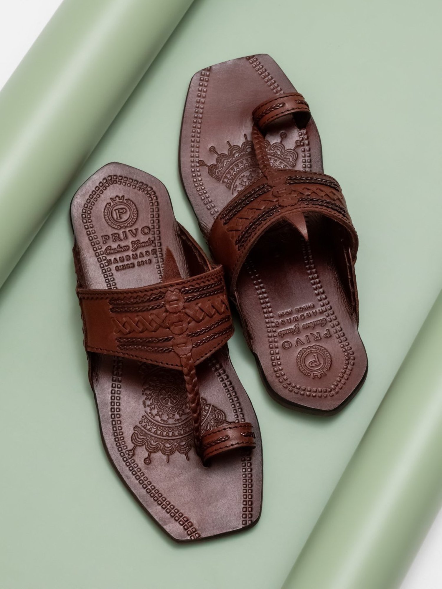 Privo by Inc.5 Men's Brown Kolhapuri Sandals