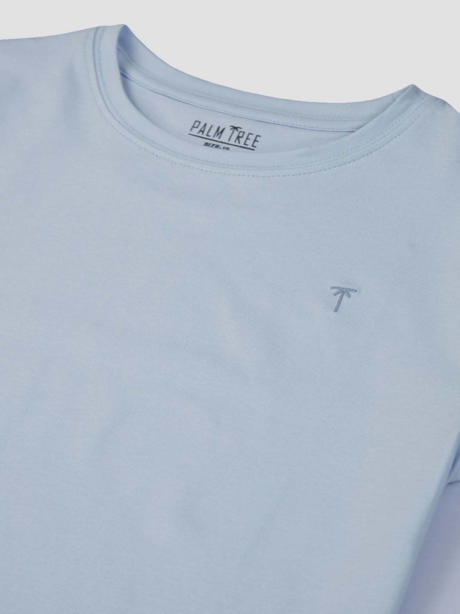 Palm Tree Kids Blue Cotton Regular Fit Top
