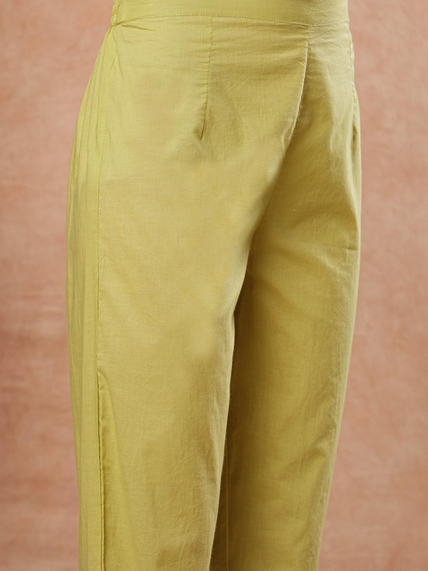 Fashor Green Cotton Printed Kurta Pant Set With Dupatta