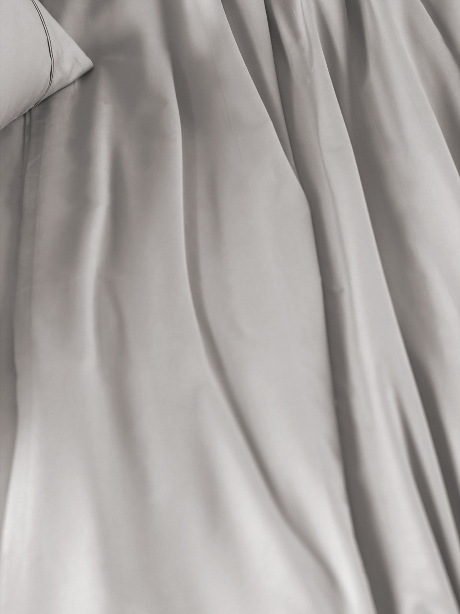 Maspar Colorart Eden Alloy Grey 144 TC Cotton Single Bed Sheet With 1 Pillow Cover