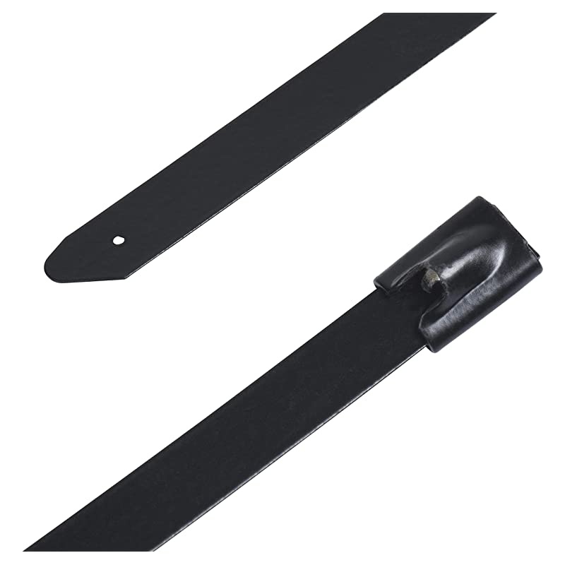 Supreme Black Polyester Coated 316 Stainless Steel Cable Zip Ties 300 lb 100 Piece