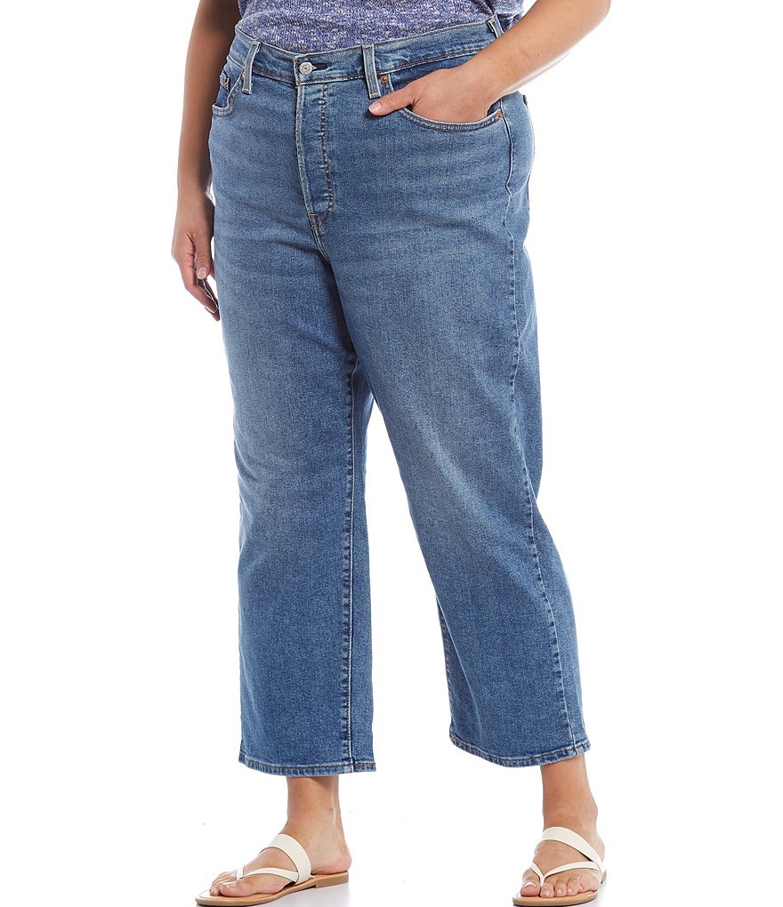 Ruby Rd. Plus Size Super Soft Stretch Denim Straight Leg Jeans