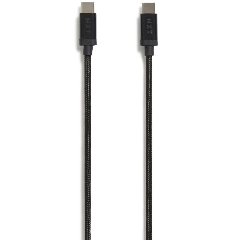 NXT Technologies 6 Ft. Braided USB-C Cable, Blk NX54697