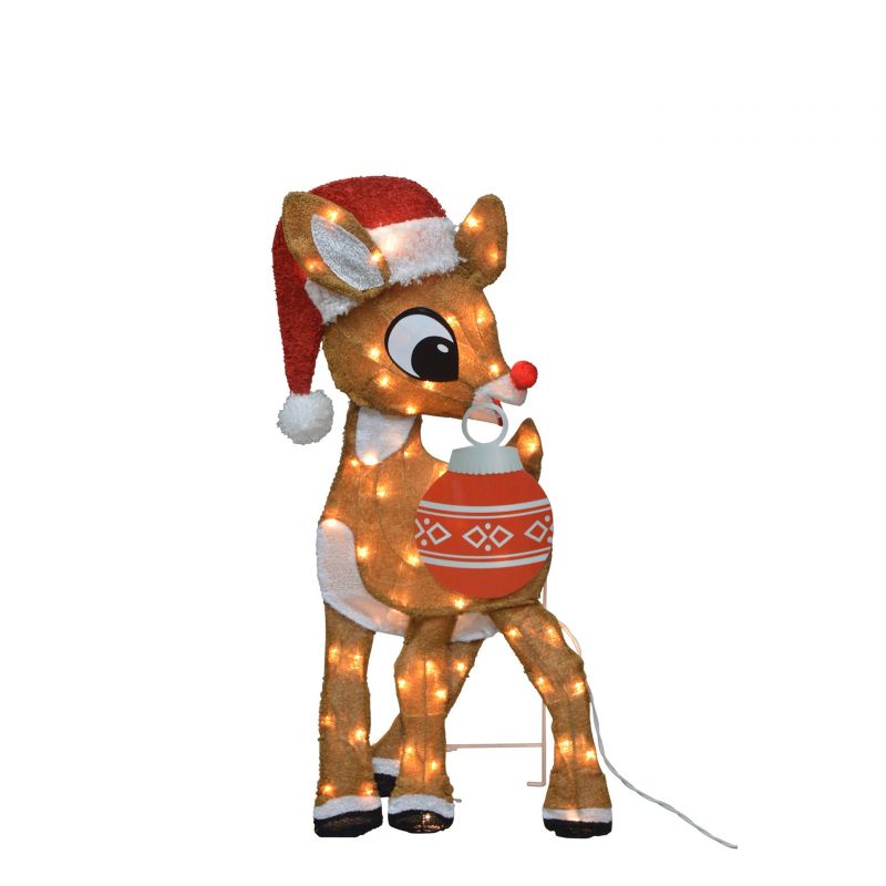 Rudolph the Red-Nosed Reindeer 32" Rudolph Led 2D Pre-Lit Yard Art Rudolph Ornament