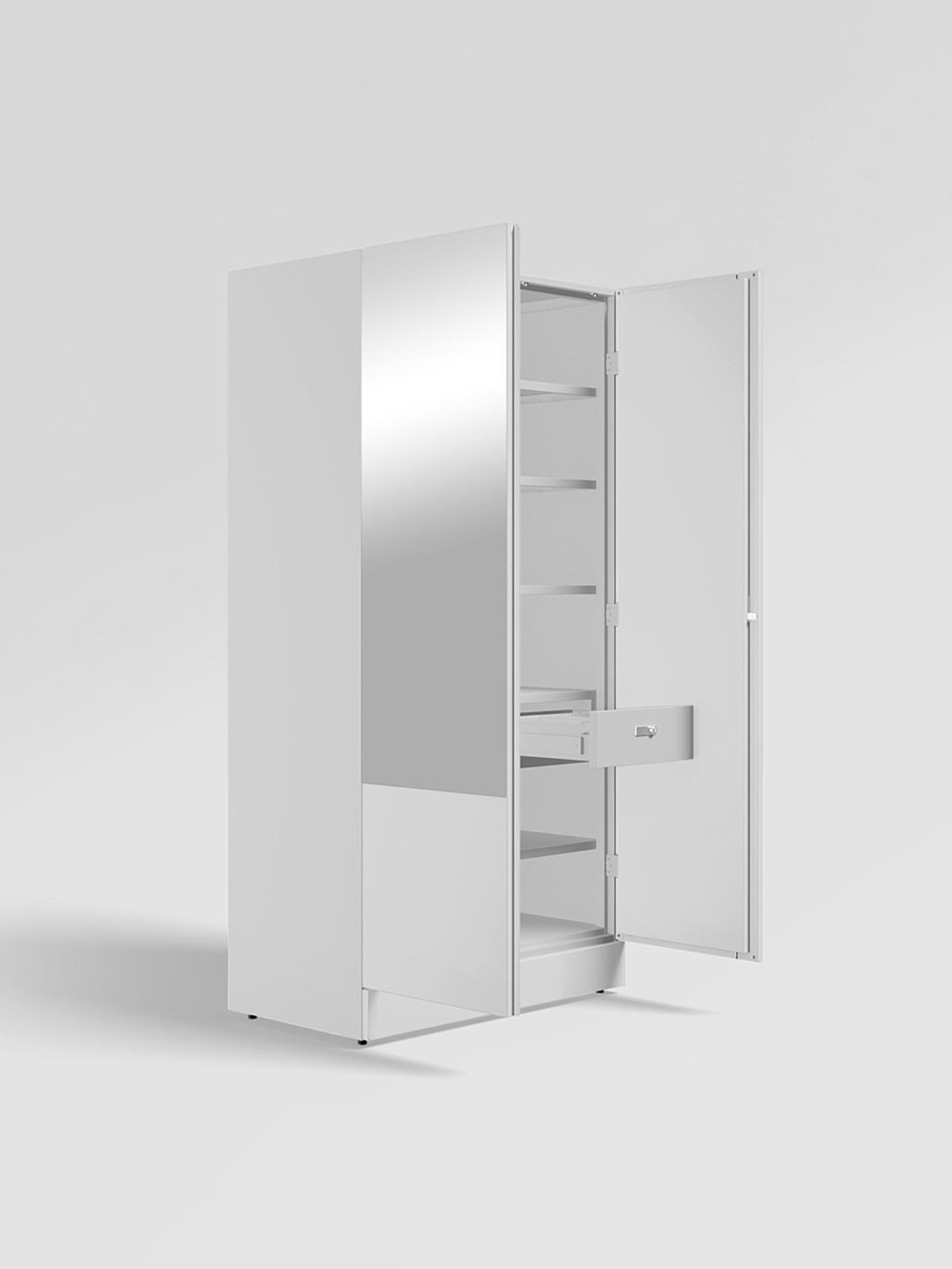 Godrej Interio Auraline Women Basic 2-Door Almirah, Textured Bond White (1-Year Warranty, 1 Drawer)