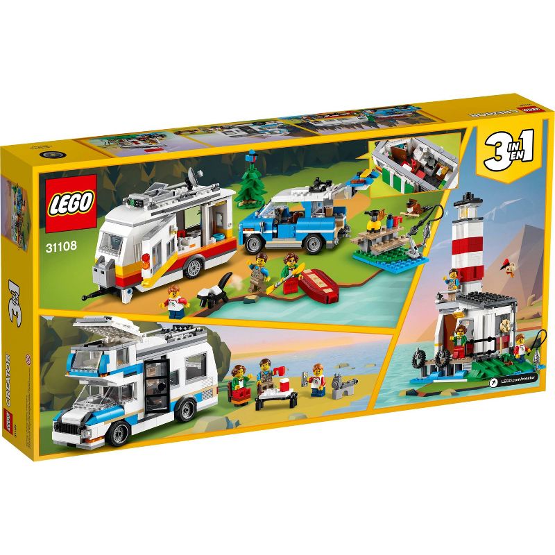 LEGO Creator 3in1 Caravan Family Holiday Outdoor Adventure Vacation Toy for Kids 31108