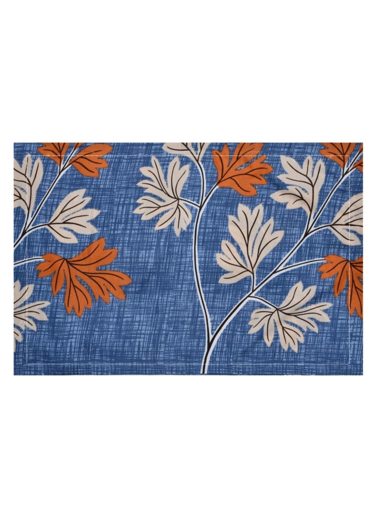 @home Utopia Cosmos Floral Blue 110 GSM Cotton Blend Double Bed Sheet with 2 Pillow Covers