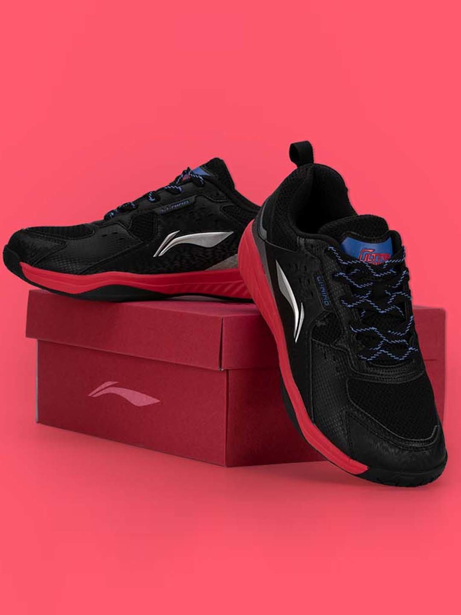 Li-Ning Men's Ultra Force Black Indoor Court Shoes