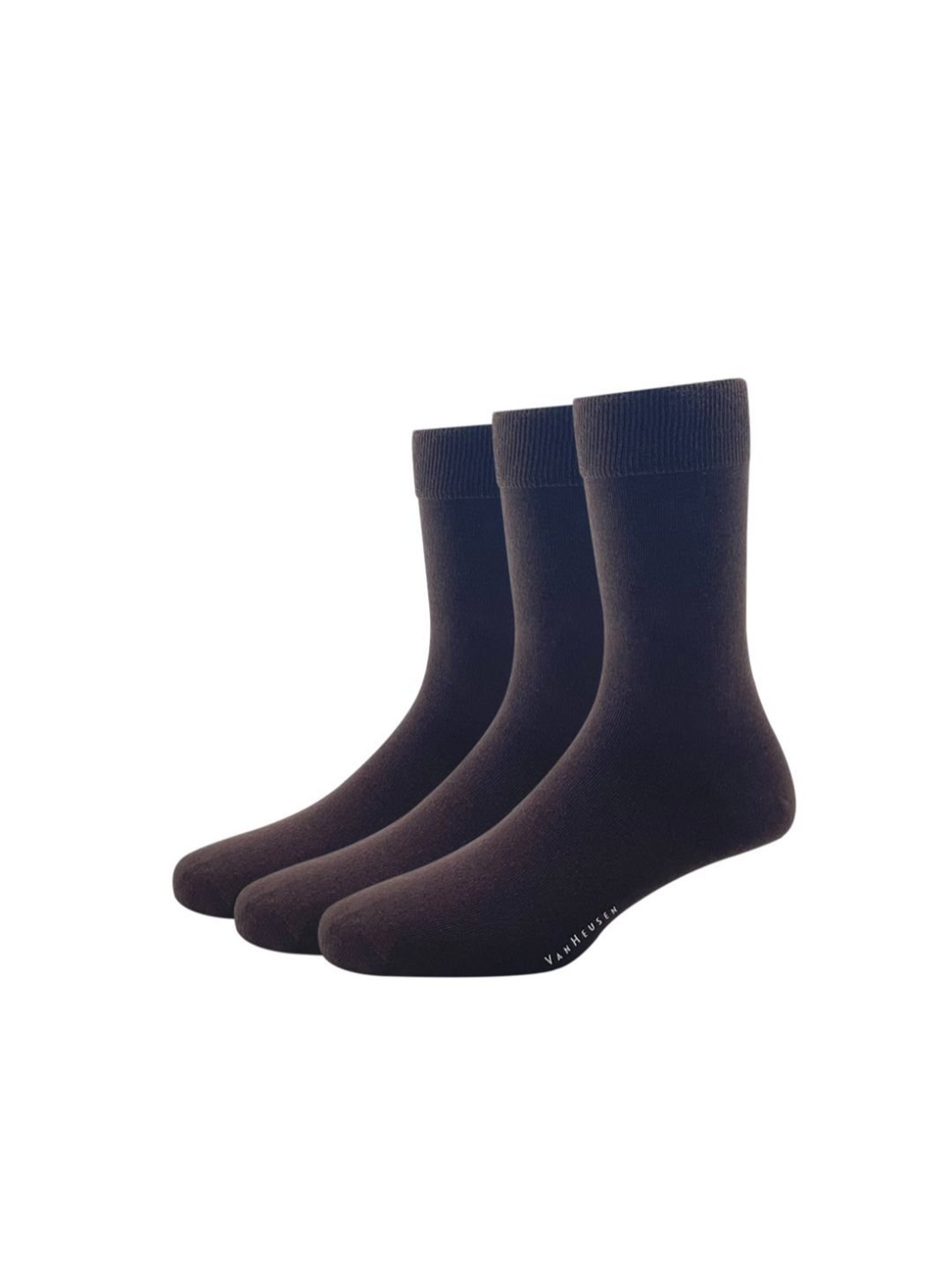 Van Heusen Brown Cotton Socks (Pack of 3)