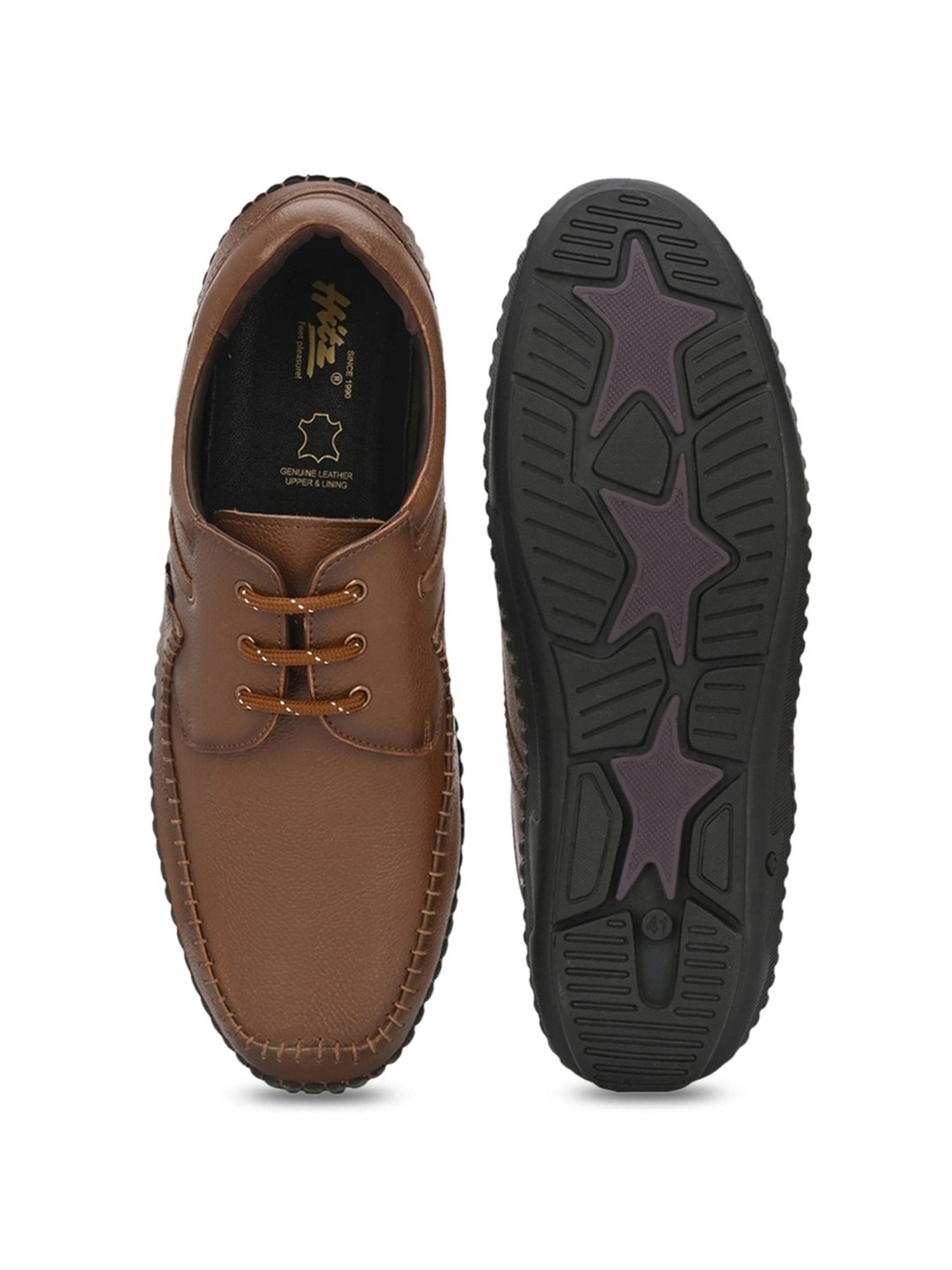 Hitz Men's Tan Boat Shoes