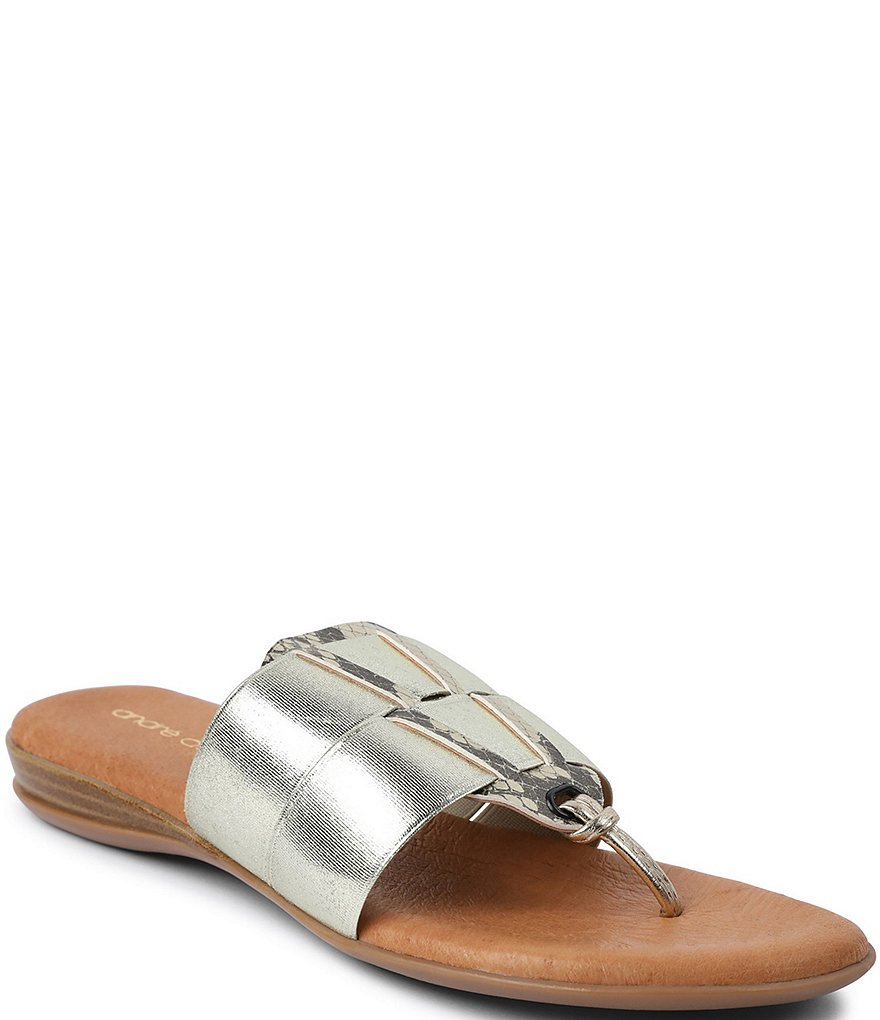Andre Assous Elise Featherweights&trade; Elastic Leather Thong Sandals