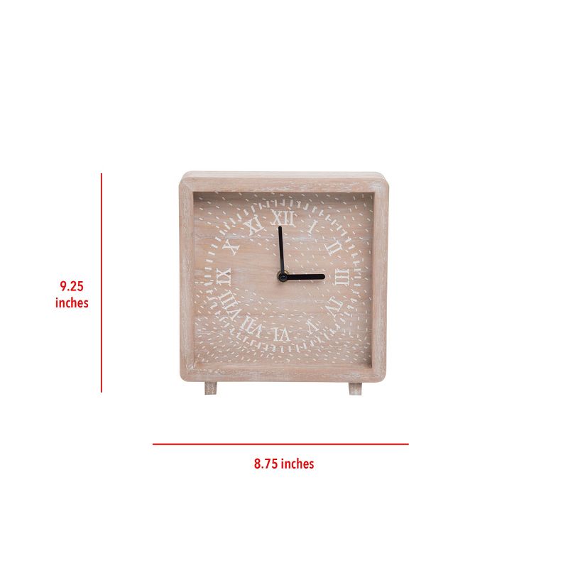 Small Weathered Table Clock White - Stonebriar Collection