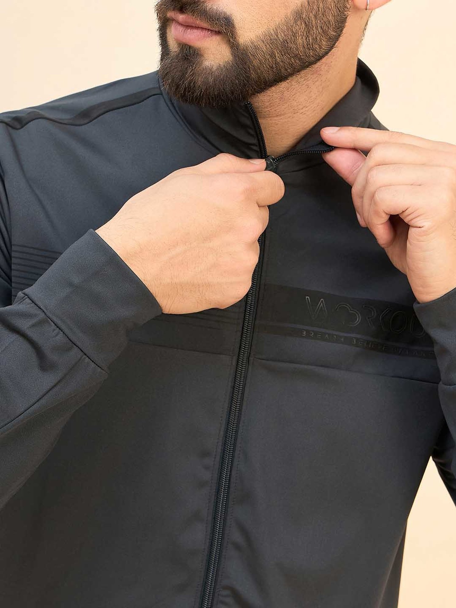 Vimal Jonney Light Mud Cotton Regular Fit Tracksuit