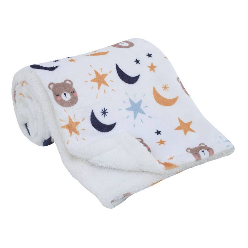Touched by Nature Baby Organic Cotton Muslin Tranquility Blanket, Blue Elephant, One Size